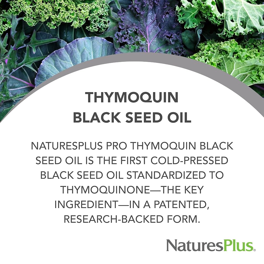 NaturesPlus PRO ThymoQuin Black Seed Oil 500 mg - 60 Softgels - image 2