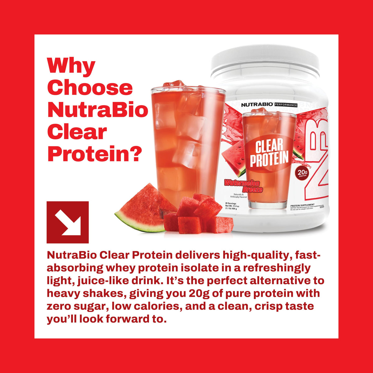 NutraBio Clear Whey Protein Isolate