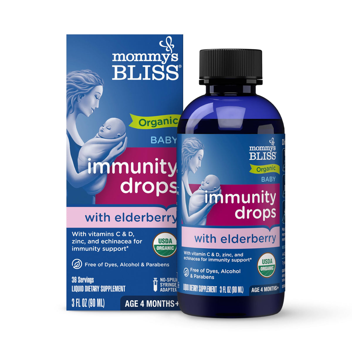Mommy's Bliss Organic Baby Elderberry Drops Immune Support - 3 Fl Oz
