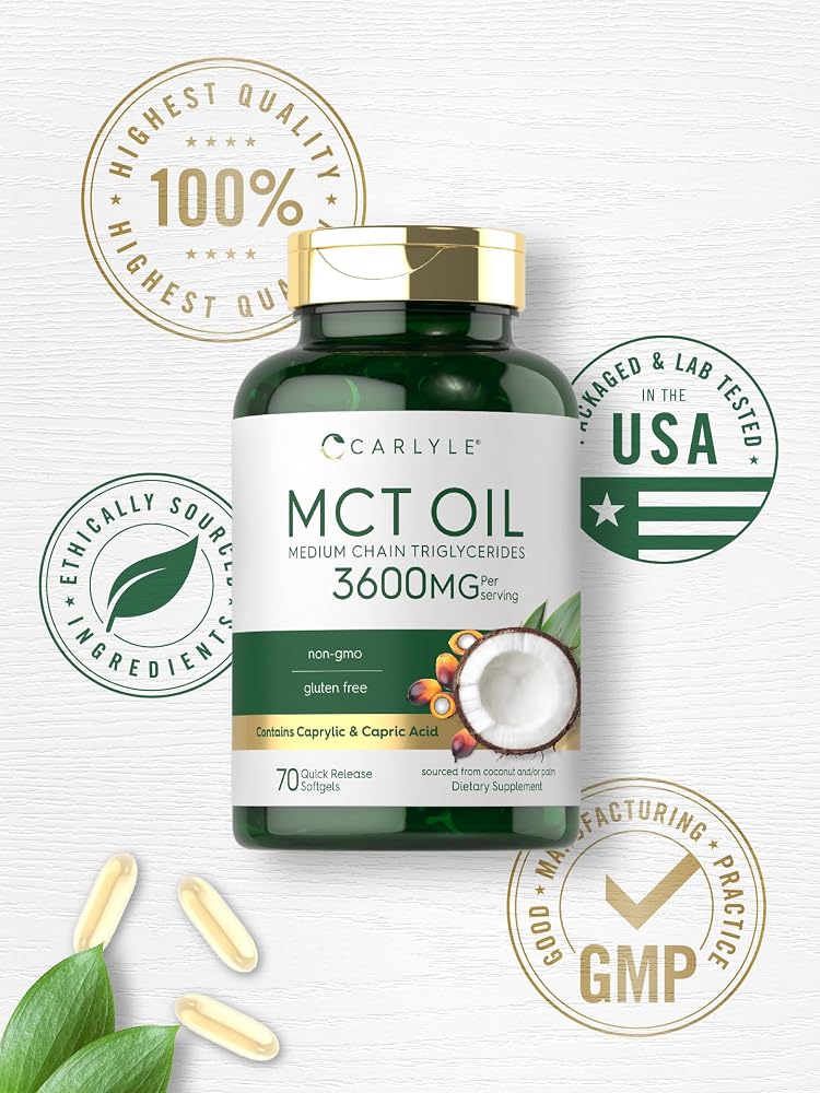 Carlyle MCT Oil Capsules 3600 mg - 70 Softgels - image 6