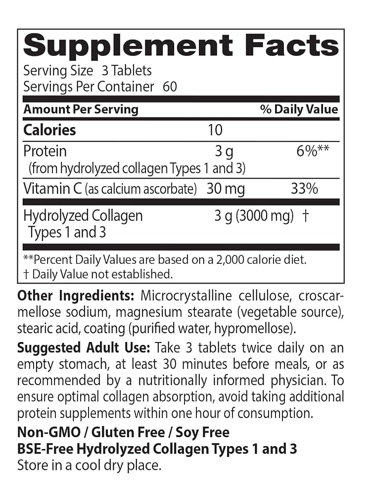 Doctor's BEST Collagen Types 1 & 3 - 180 Tablets - image 4