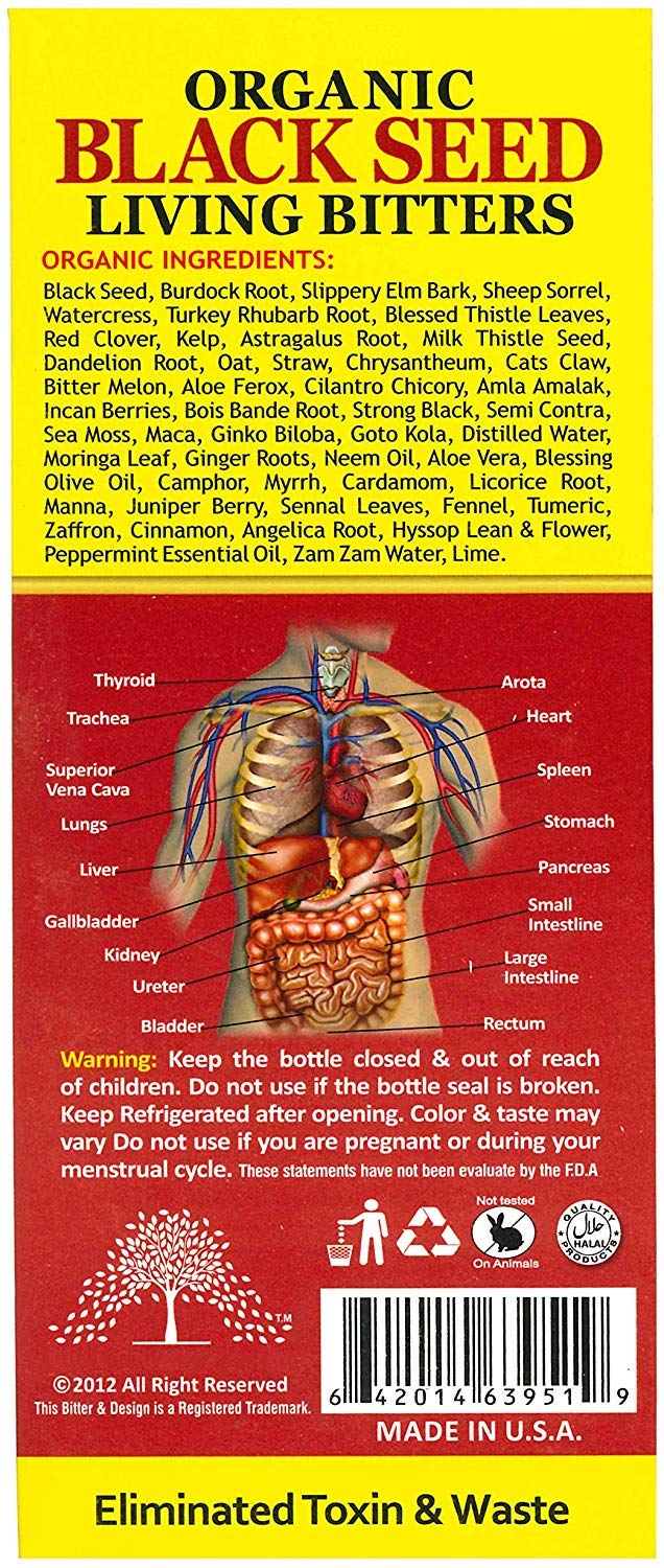 Essential Palace Organic Black Seed Detox Living Bitters 16 oz (1) - image 3