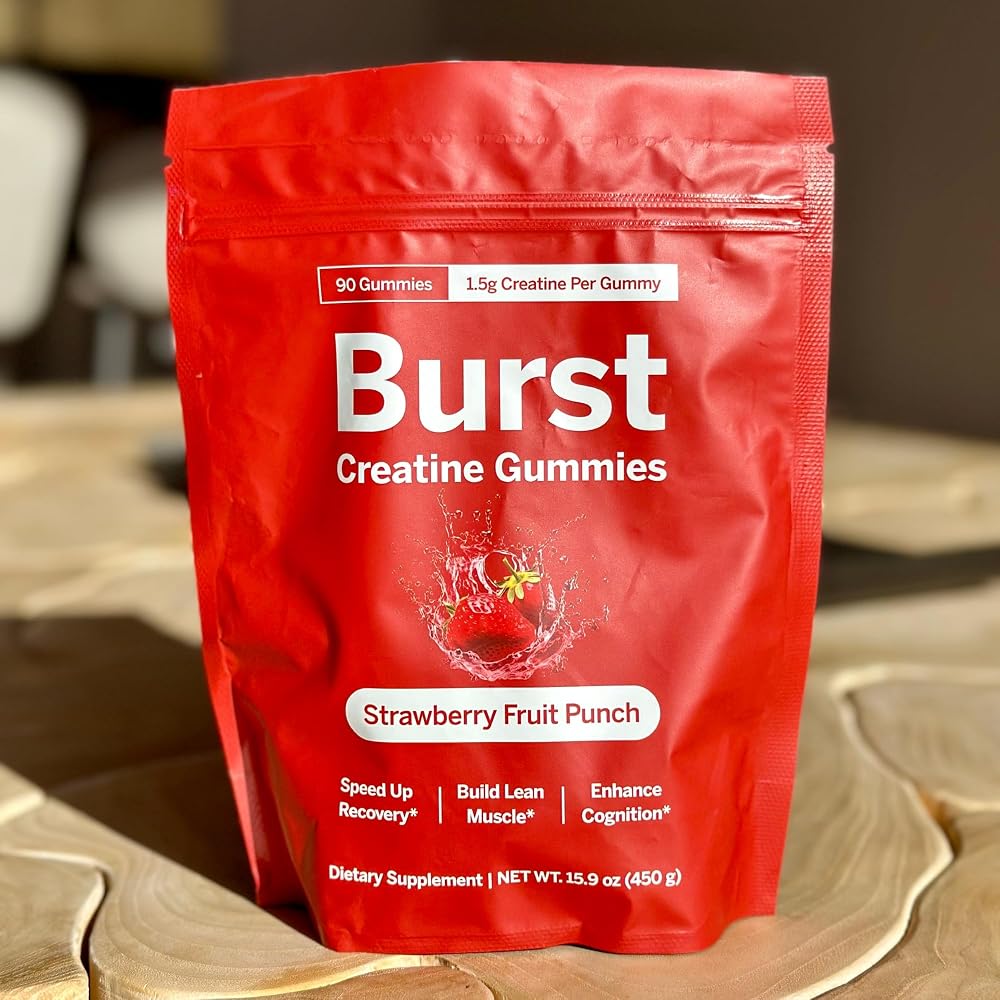 Burst Creatine Monohydrate Gummy Strawberry - 90 Count - image 5