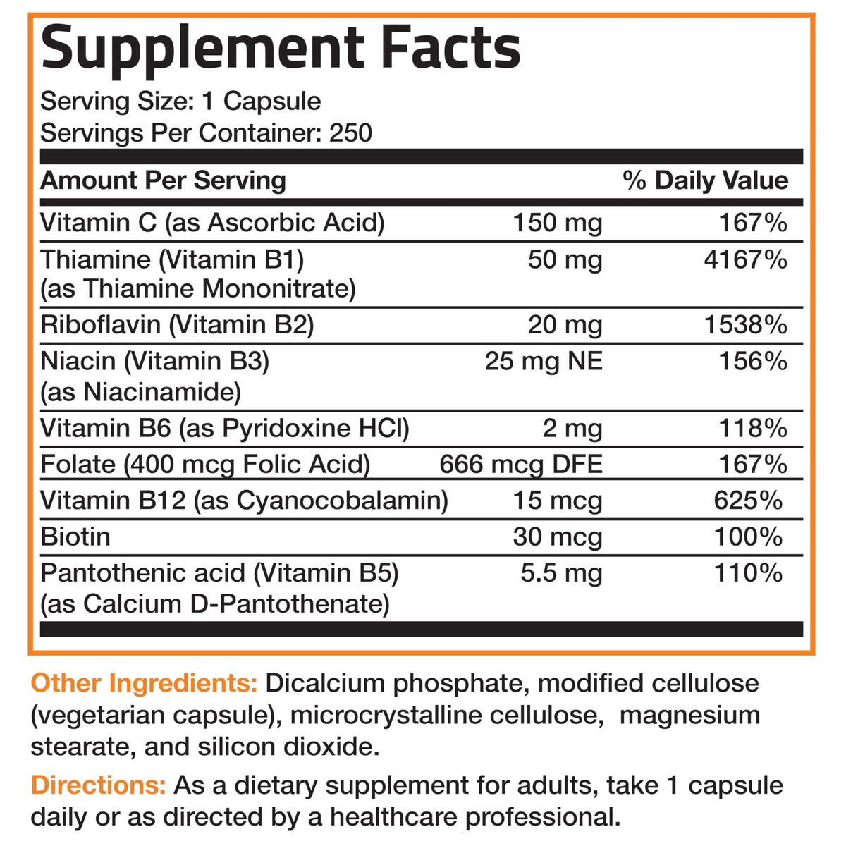 Bronson Flavored Vitamin B Capsule Supports Immunity And Energy