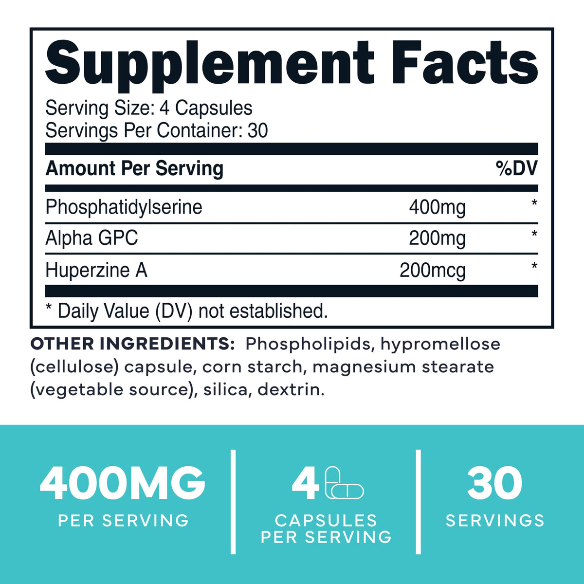 Type Zero Phosphatidylserine+ 400mg Brain Booster - 120 Capsules - image 2