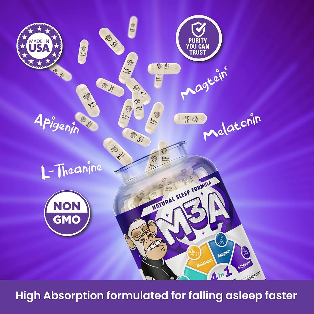 GINSPIRE NUTRITION M3A Sleep Support Magnesium Threonate - 90 Capsules - image 2