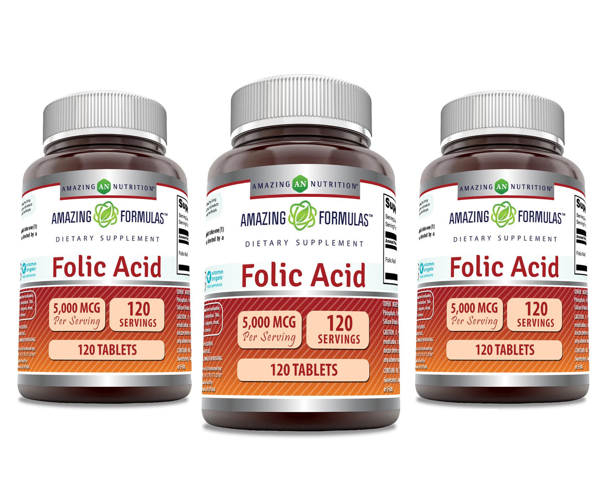 Amazing Formulas Folic Acid 5000 Mcg per Serving