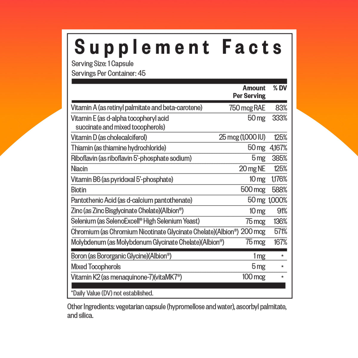 Seeking Health Multivitamin One Sensitive - 45 Vegetarian Capsules - image 2