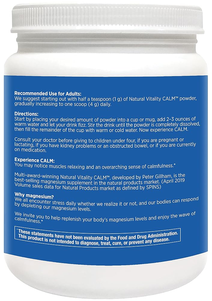 Natural Vitality Calm Magnesium Powder Stress Relief - 20 oz - image 8