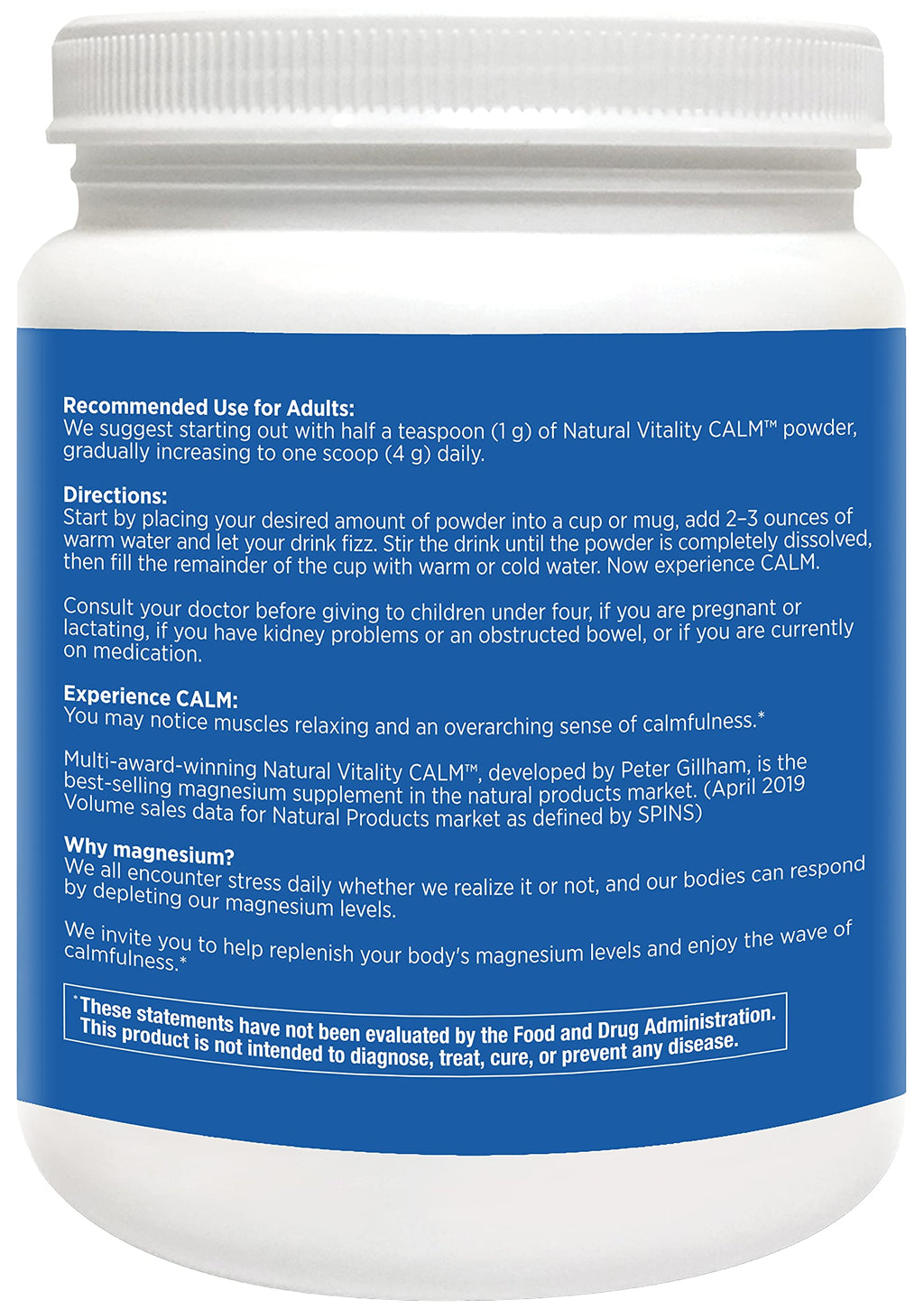 Natural Vitality Calm Magnesium Powder Stress Relief - 20 oz - image 8