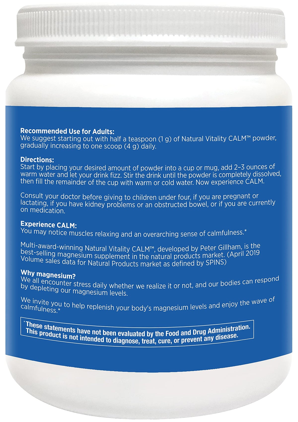 Natural Vitality Calm Magnesium Powder Stress Relief - 20 oz - image 8