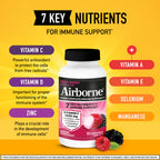Airborne Very Berry Immune Support Chewable Tablets - 32 Count - image 3