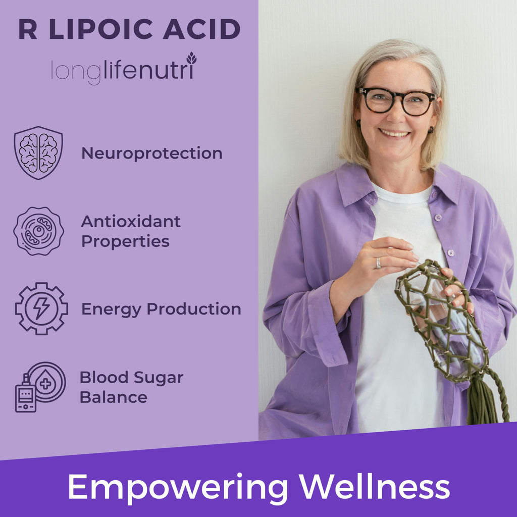 LongLifeNutri Stabilized R-Alpha Lipoic Acid 300mg - 120 Vegetarian Capsules - image 4