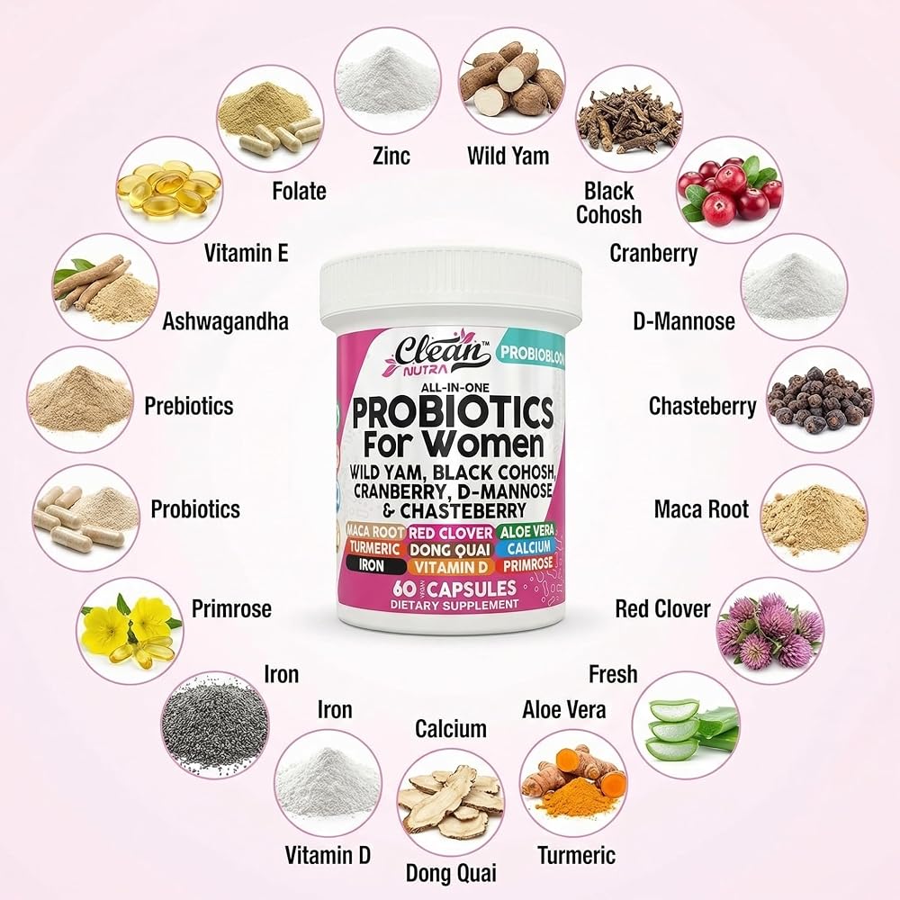 Clean Nutraceuticals Probiotics for Women with D Mannose - 60 Capsules - image 4