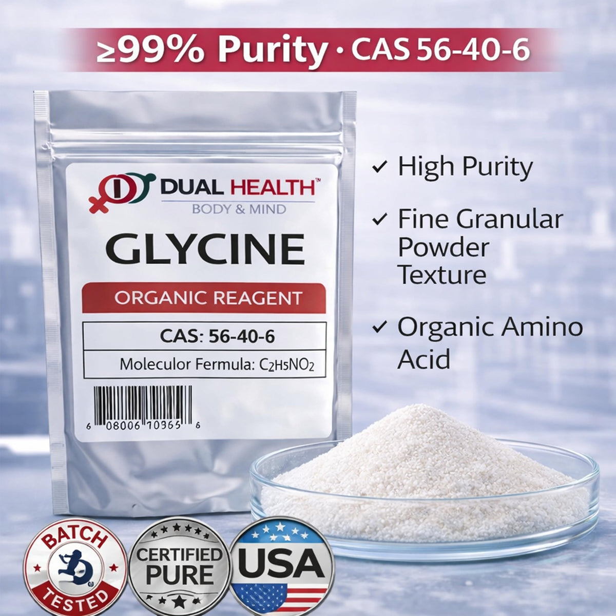 Dual Health Body & Mind Glycine - for Research Use Only