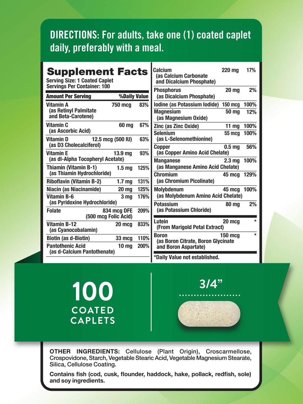 Nature's Truth Multivitamin for Adults 50+ - 4 Tablets - image 2