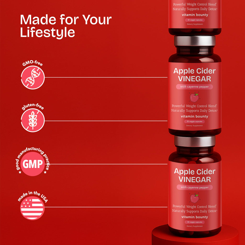 Vitamin Bounty Apple Cider Vinegar Capsules with GLP-1 Support - 30 Capsules - image 4