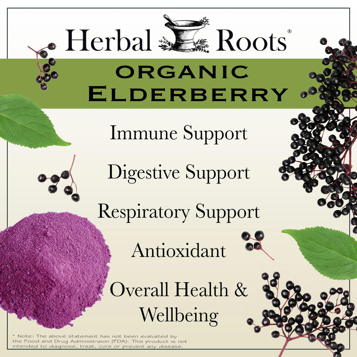 Herbal Roots Organic Black Elderberry Capsules Immune Support - image 3