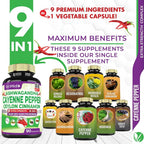 Tenmido Cayenne Pepper Supplements with Ashwagandha - 90 Capsules - image 2