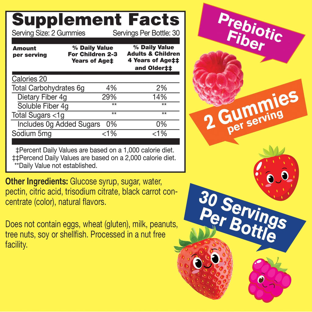 WellYeah Prebiotic Fiber Gummies for Kids Digestive Support - 60 Count - image 2