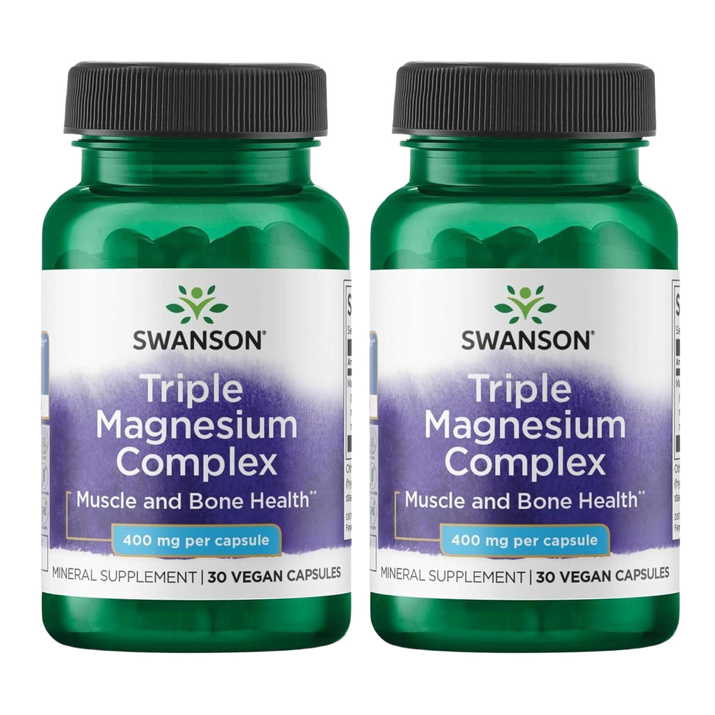 Swanson Triple Magnesium Mineral Complex 400 mg - 60 Capsules