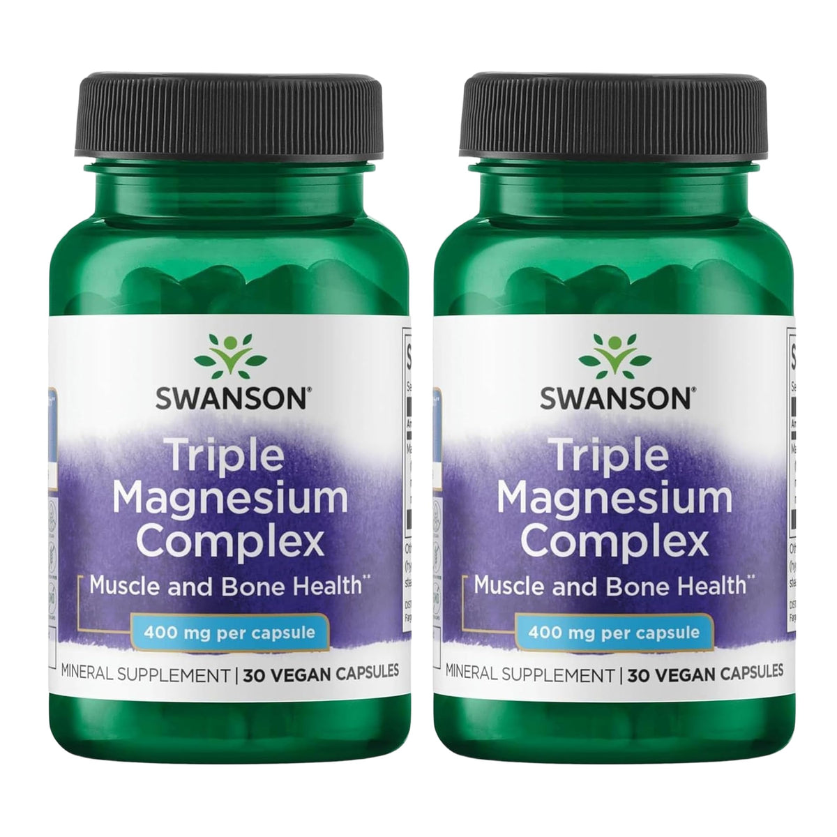Swanson Triple Magnesium Mineral Complex 400 mg - 60 Capsules