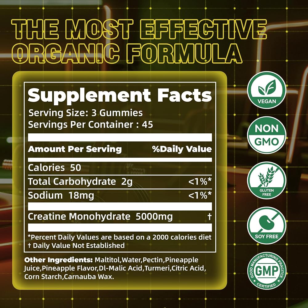 Zipvit Creatine Monohydrate Gummies 5g - 135 Gummies - image 3
