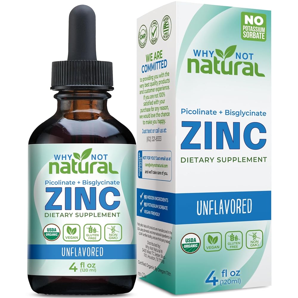 Why Not Natural Organic Liquid Zinc Drops - 4 Fl Oz