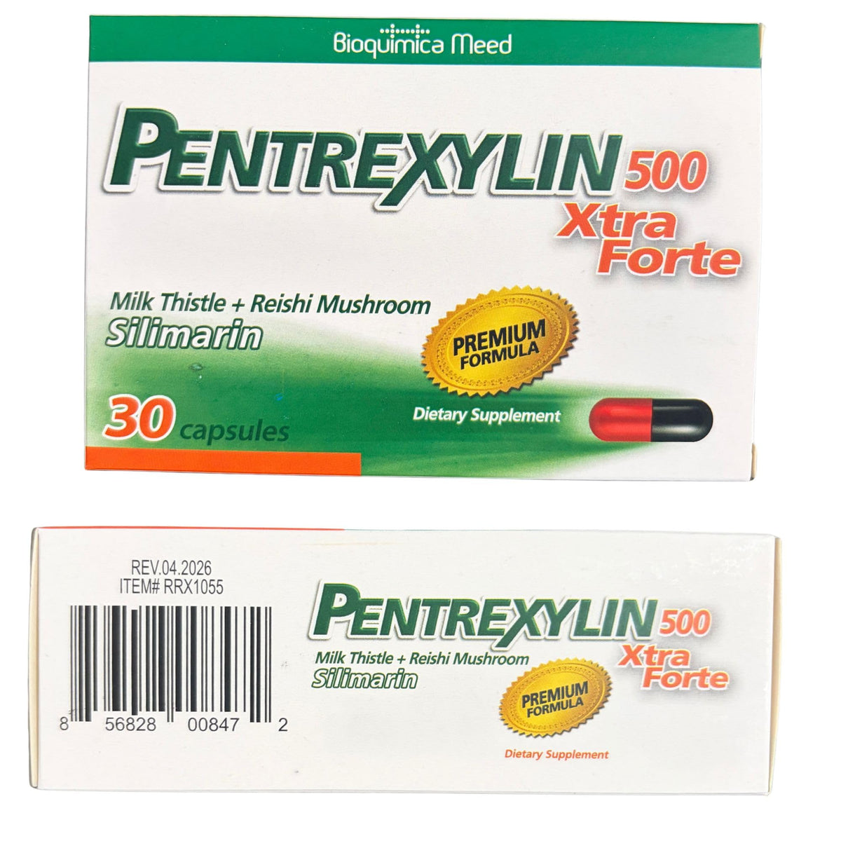 Pentrexylin Milk Thistle Reishi 500 mg - 30 Capsules - image 6