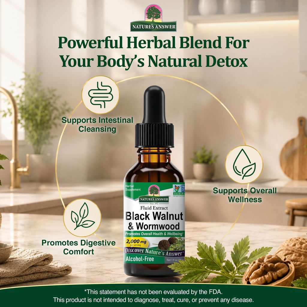 Nature's Answer Black Walnut & Wormwood Complex - 1 Fl Oz - image 2