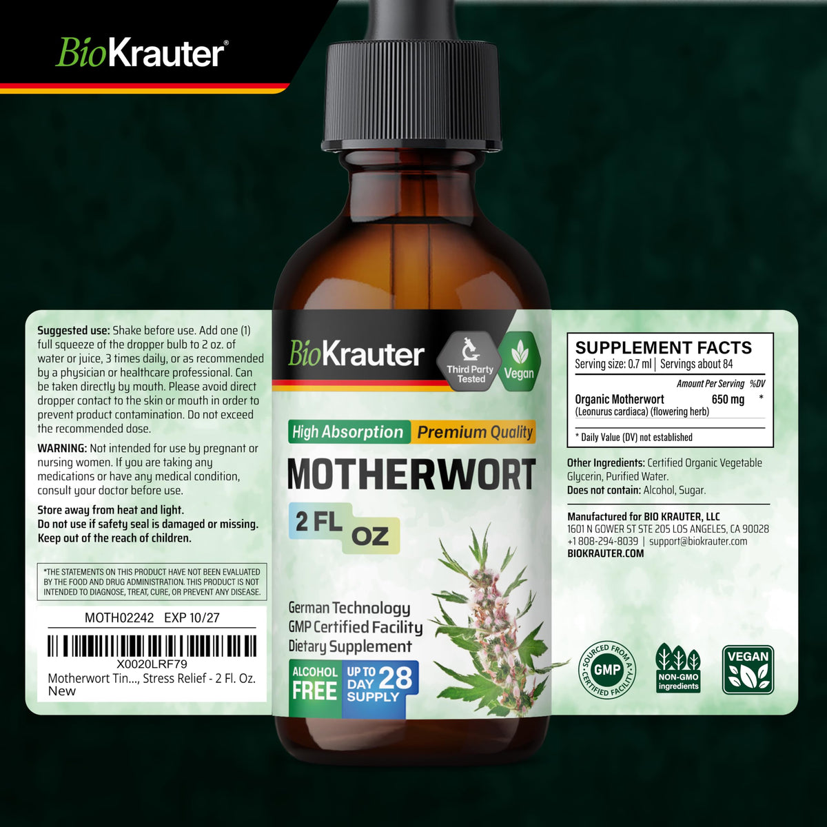 BIO KRAUTER Motherwort Liquid Extracts