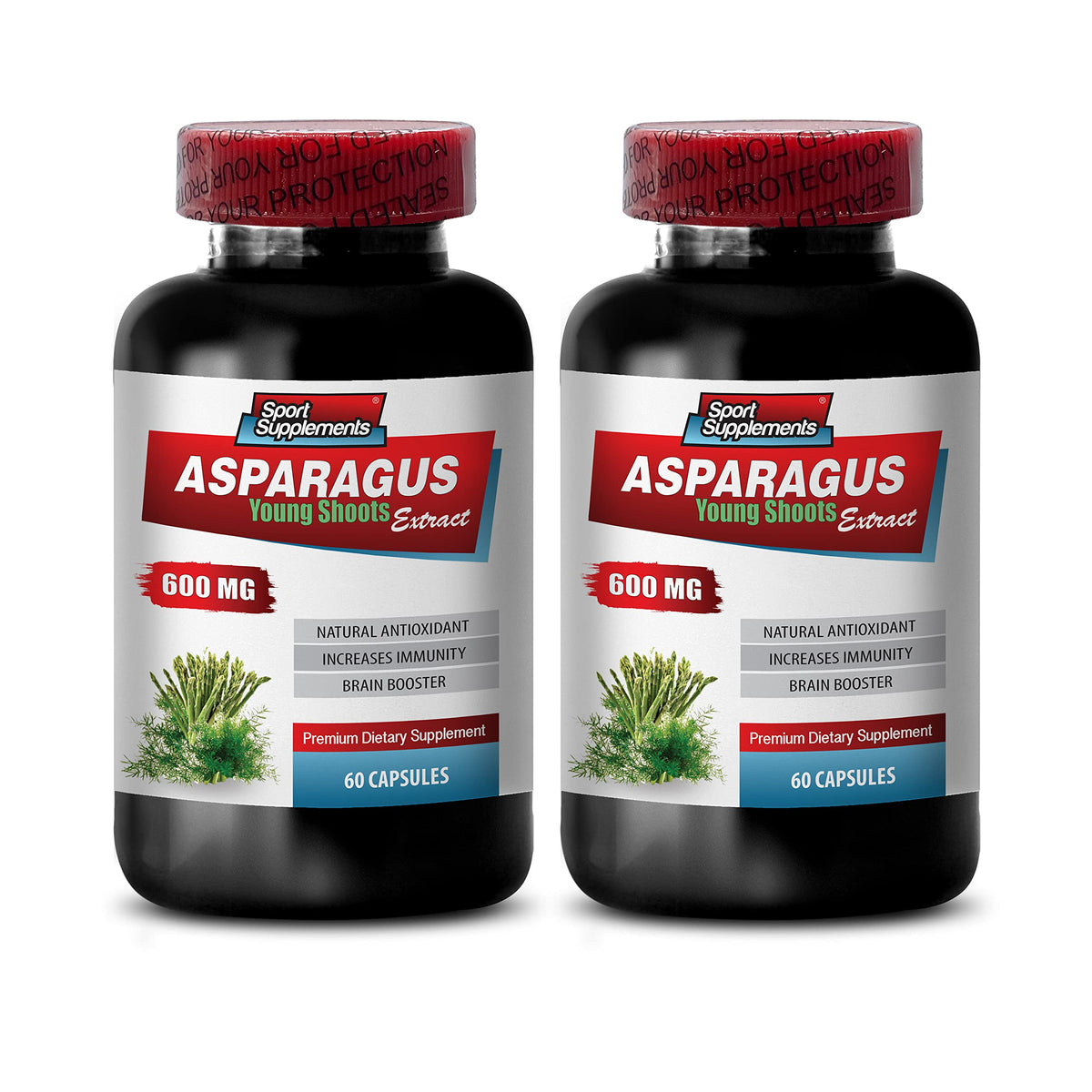 Sport Supplements Asparagus 600 MG Young Shoots Extract - 120 Capsules