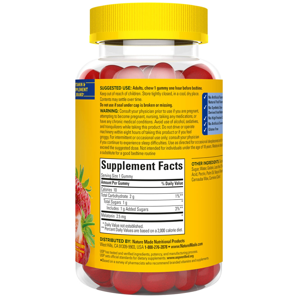 Nature Made Melatonin 5 mgFlavoredGummyAdultunisexMelatoninSleep