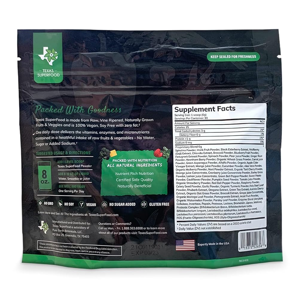 Texas SuperFood Original Superfood Powder - 30 Servings - image 2