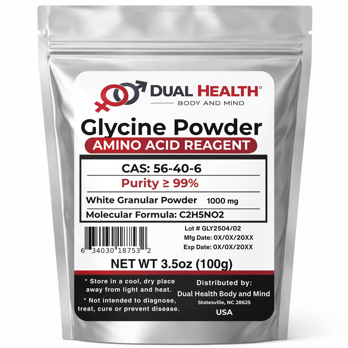 Dual Health Body & Mind Glycine - for Research Use Only