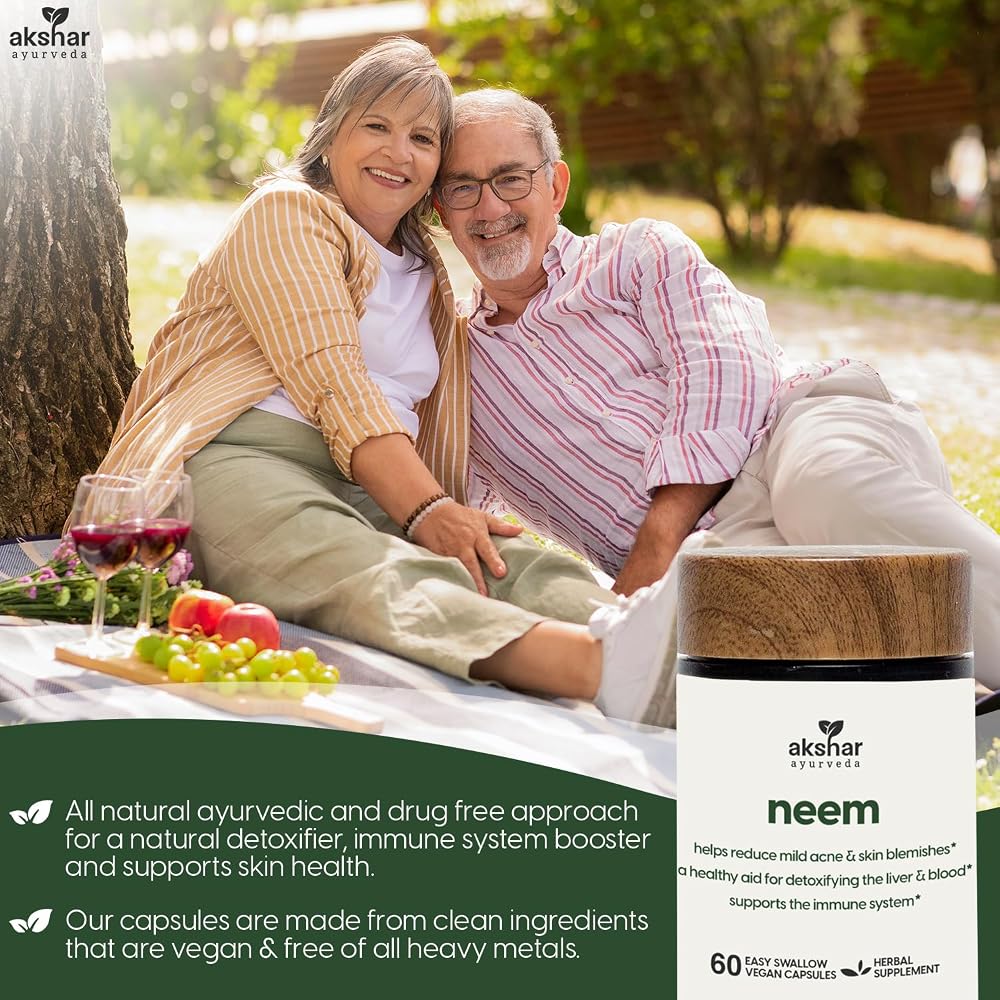 AKSHAR Ayurveda Neem Capsules, Extract & Leaf Powder - 60 Count - image 9