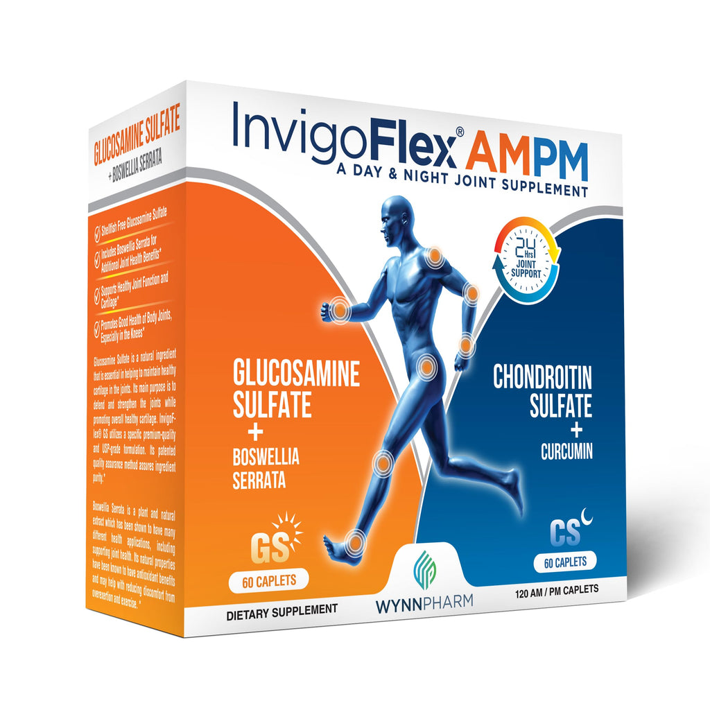 INVIGOFLEX AM/PM Glucosamine Chondroitin Joint Supplement - 120 Caplets