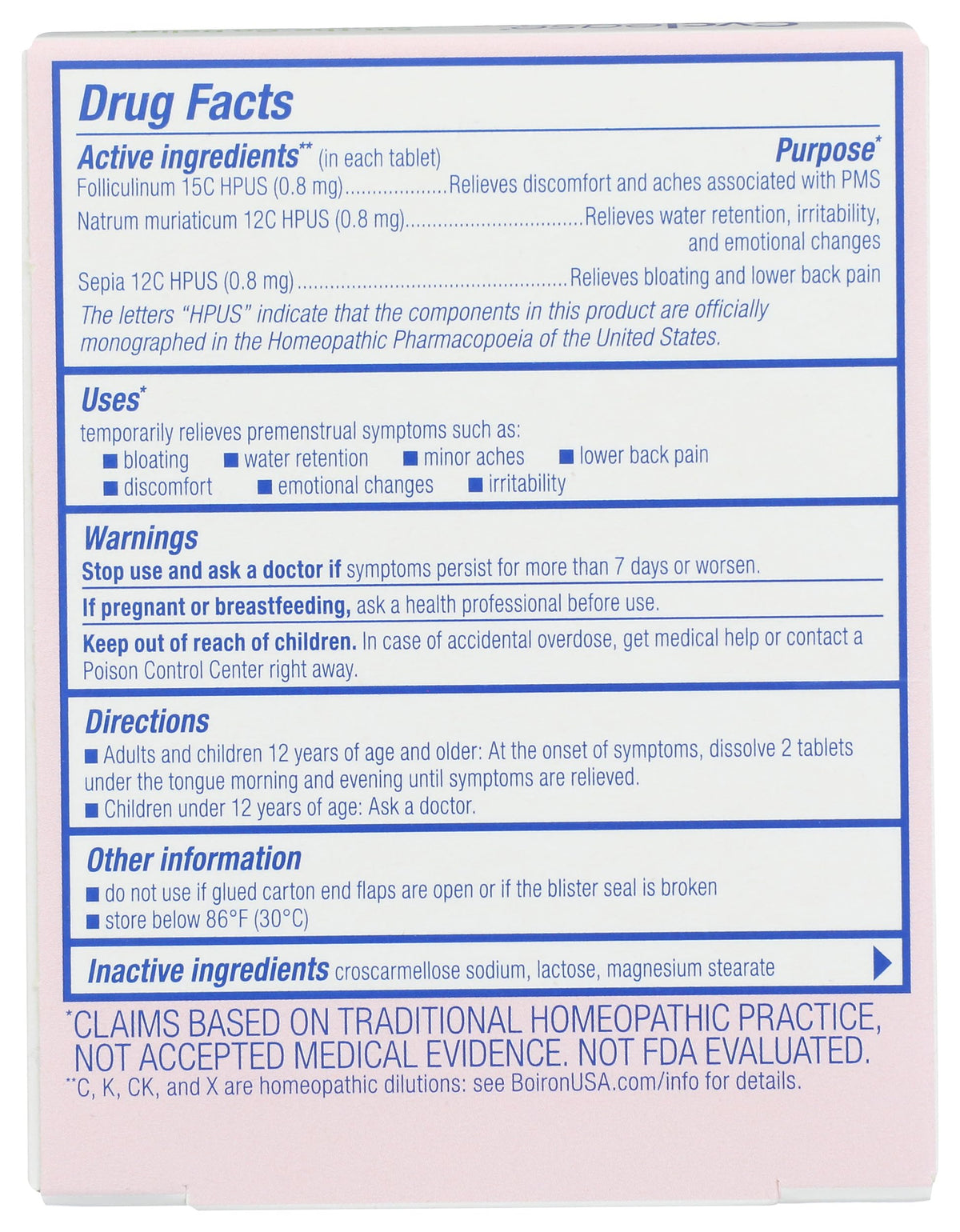 Boiron Cyclease PMS Tablets - 60 Count - image 2