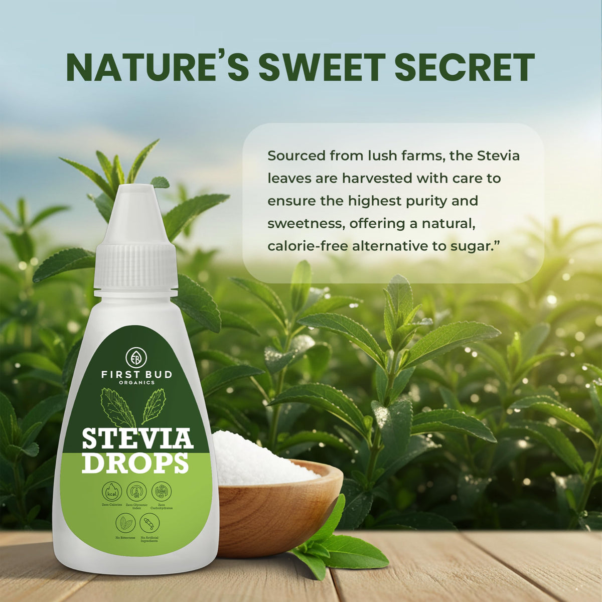 First Bud Organics Stevia Drops Liquid - 7 Ounce - image 2