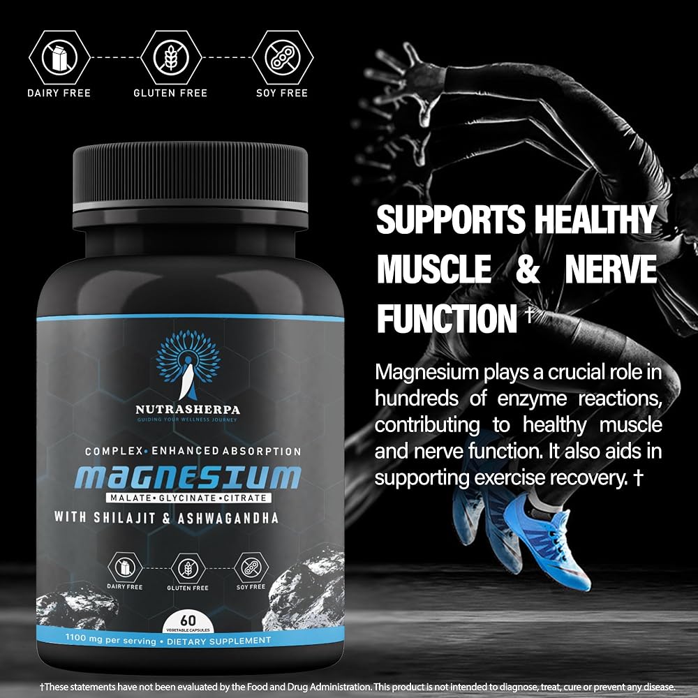 Nutrasherpa Magnesium Complex with Shilajit and Ashwagandha - 60 Capsules - image 2