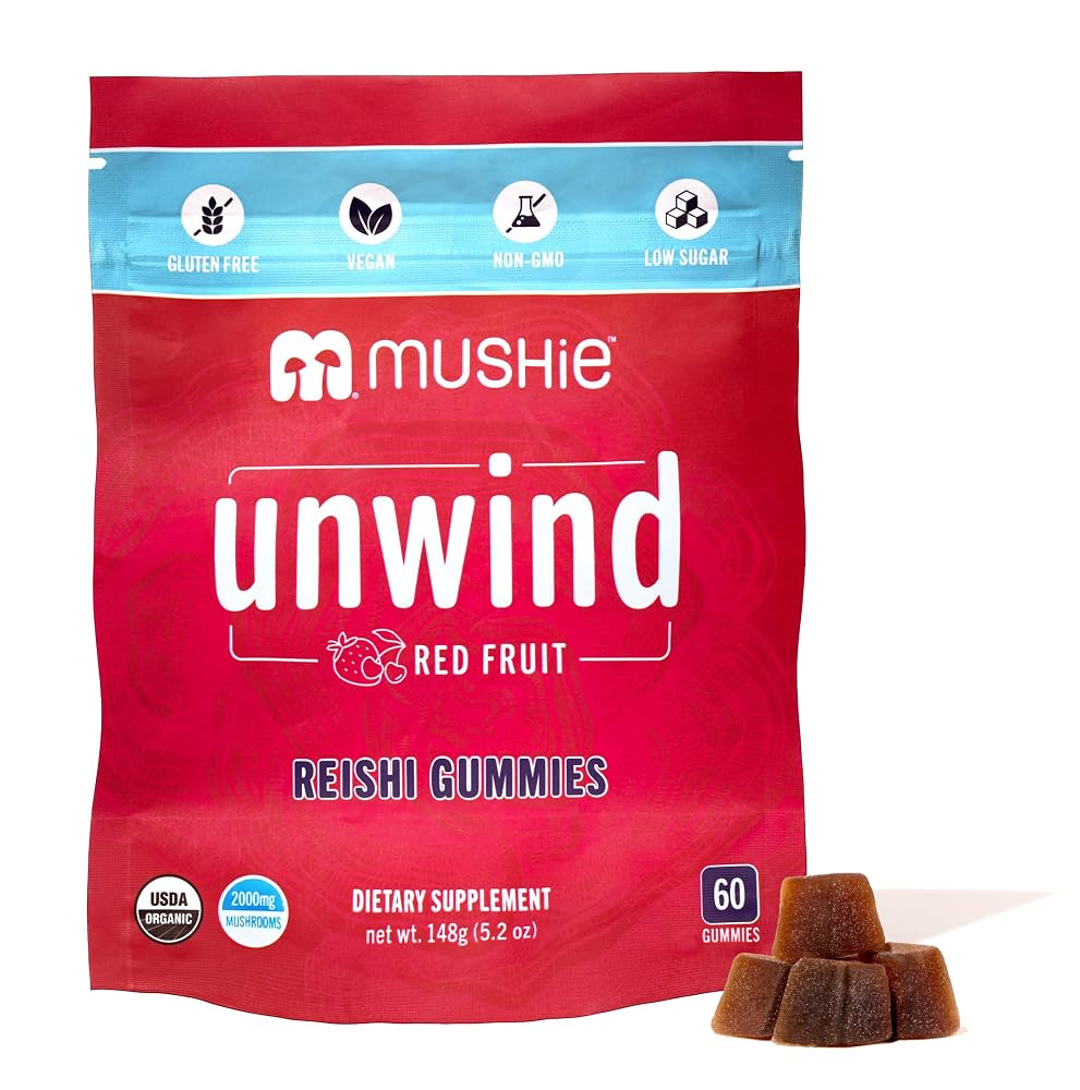 Mushie Organic Reishi Mushroom Gummies 2000mg - 60 Count