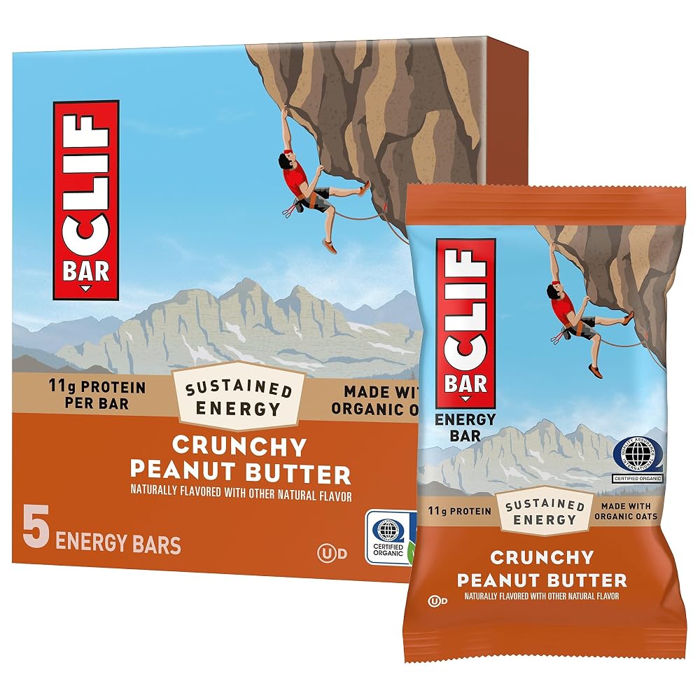 CLIF Bar Crunchy Peanut Butter Energy Bars - 5 Pack
