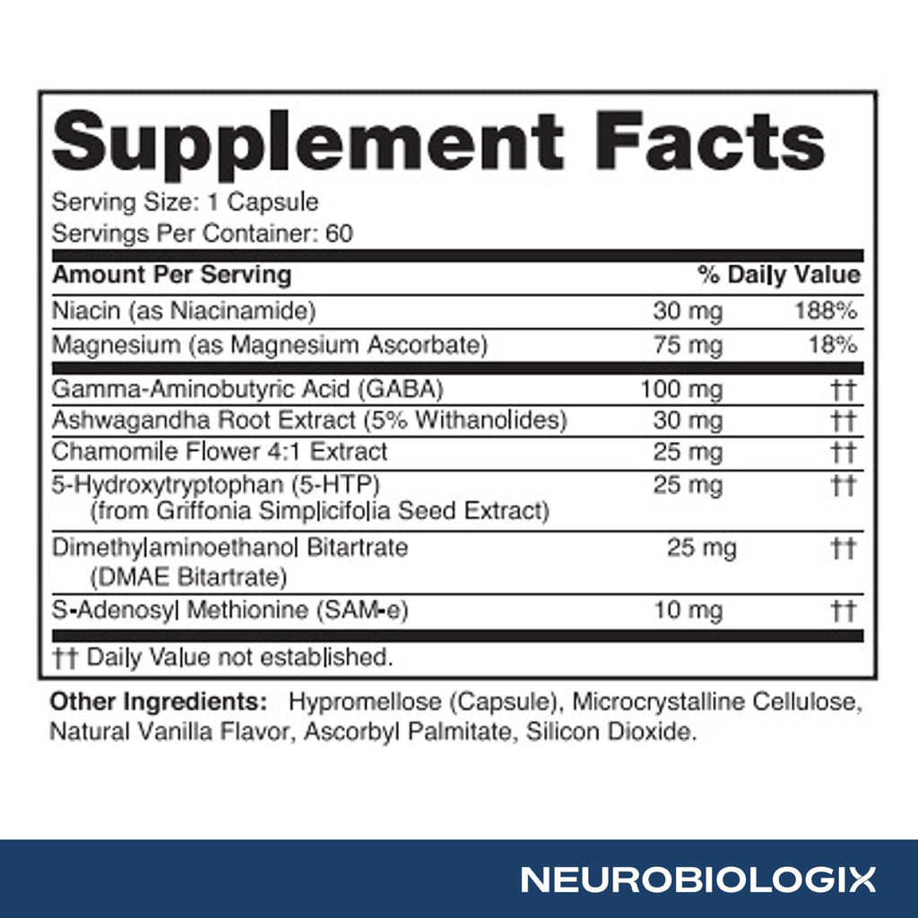 Neurobiologix Mood Plus GABA 5-HTP Ashwagandha - 60 Capsules - image 5