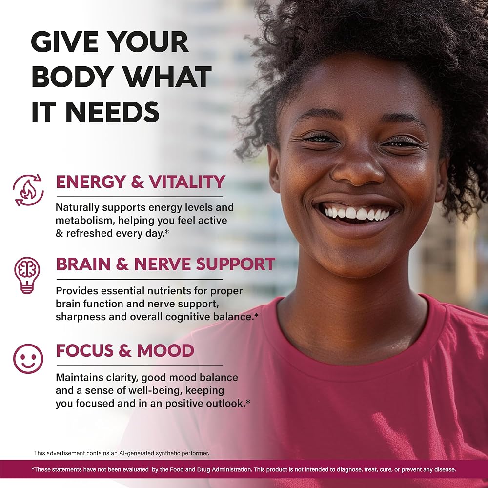 NUTRAHARMONY Vitamin B Complex for Energy & Stress Support - 120 Capsules - image 3