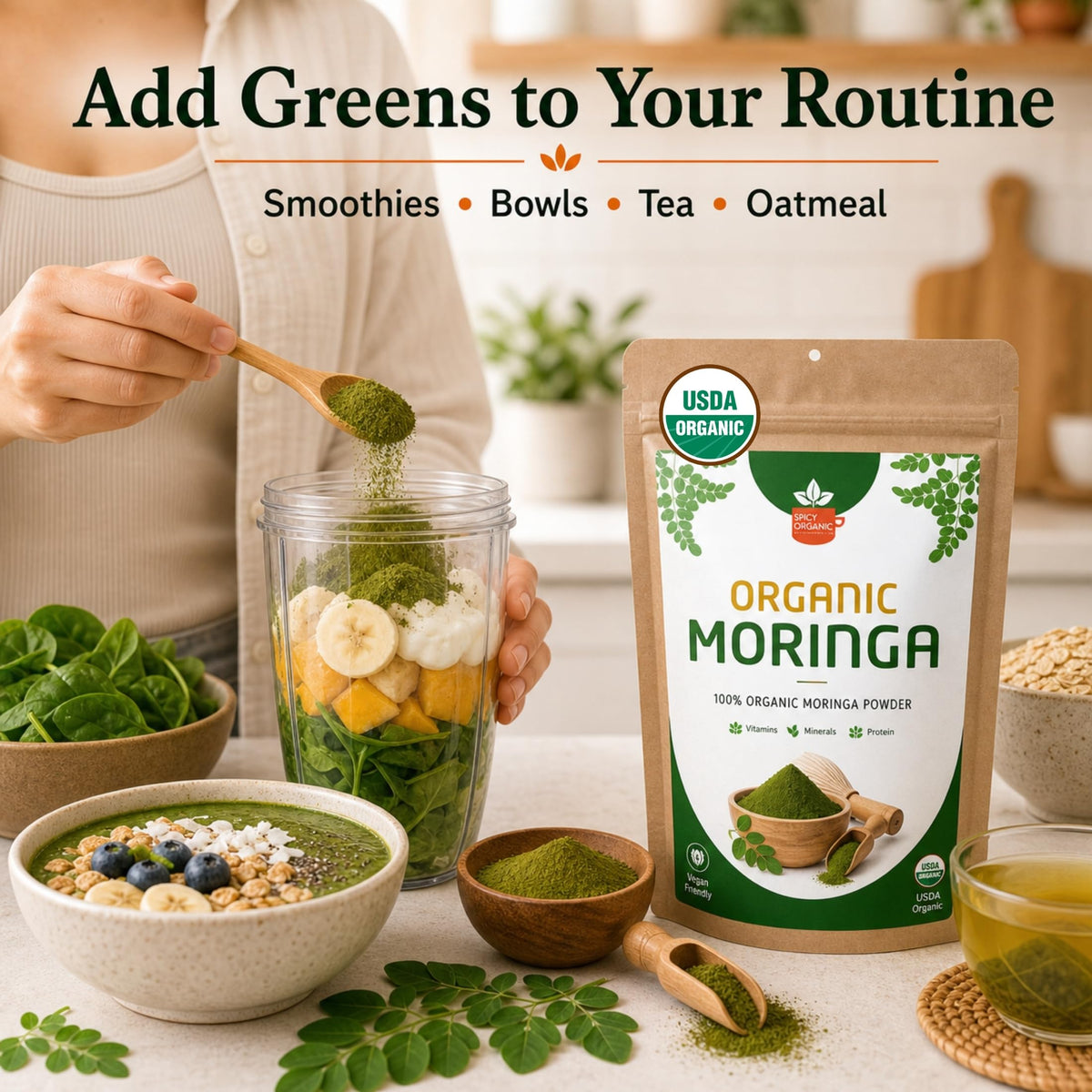 SPICY ORGANIC Organic Moringa Powder
