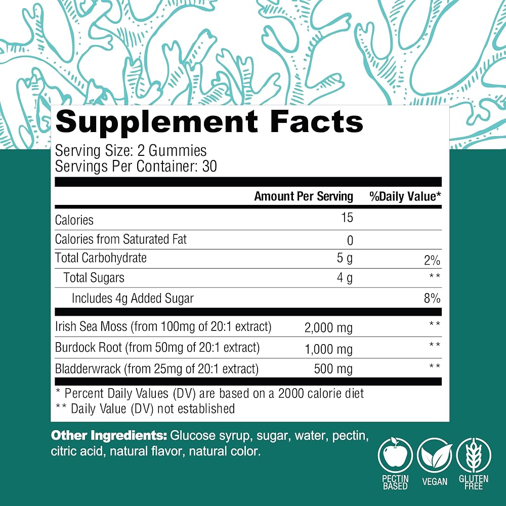Country Farms Irish Sea Moss Gummies Immune Support - 60 Count - image 2