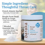 Baraka Throat Ease Sea Salt Gargle with Essential Oils - 4 oz - image 2