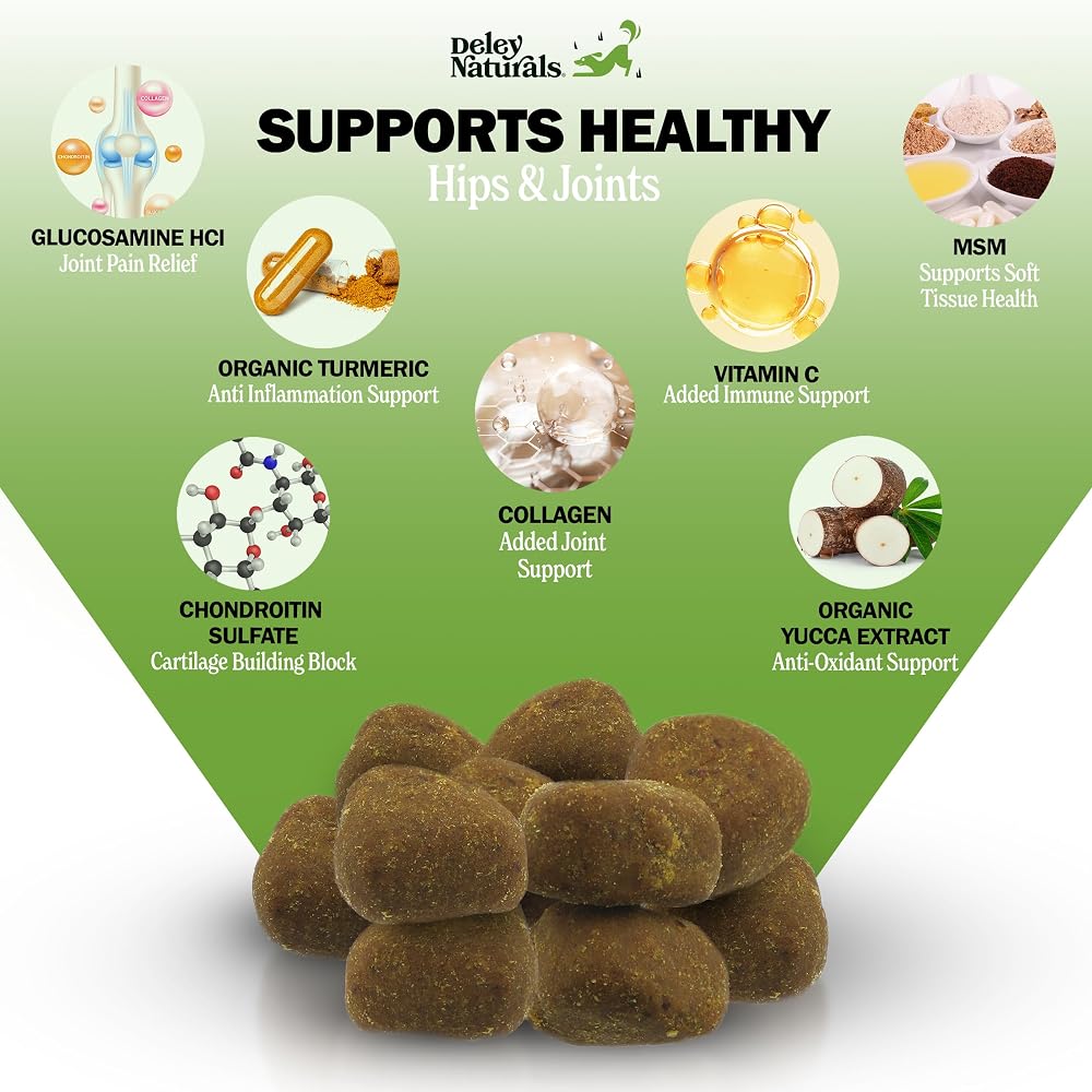 Deley Naturals Hip and Joint Supplement for Dogs - 120 Chews - image 2