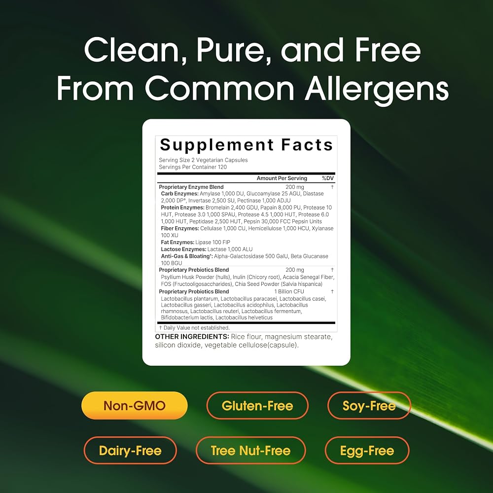 NatureBell Digestive Enzymes - 240 Capsules - image 3