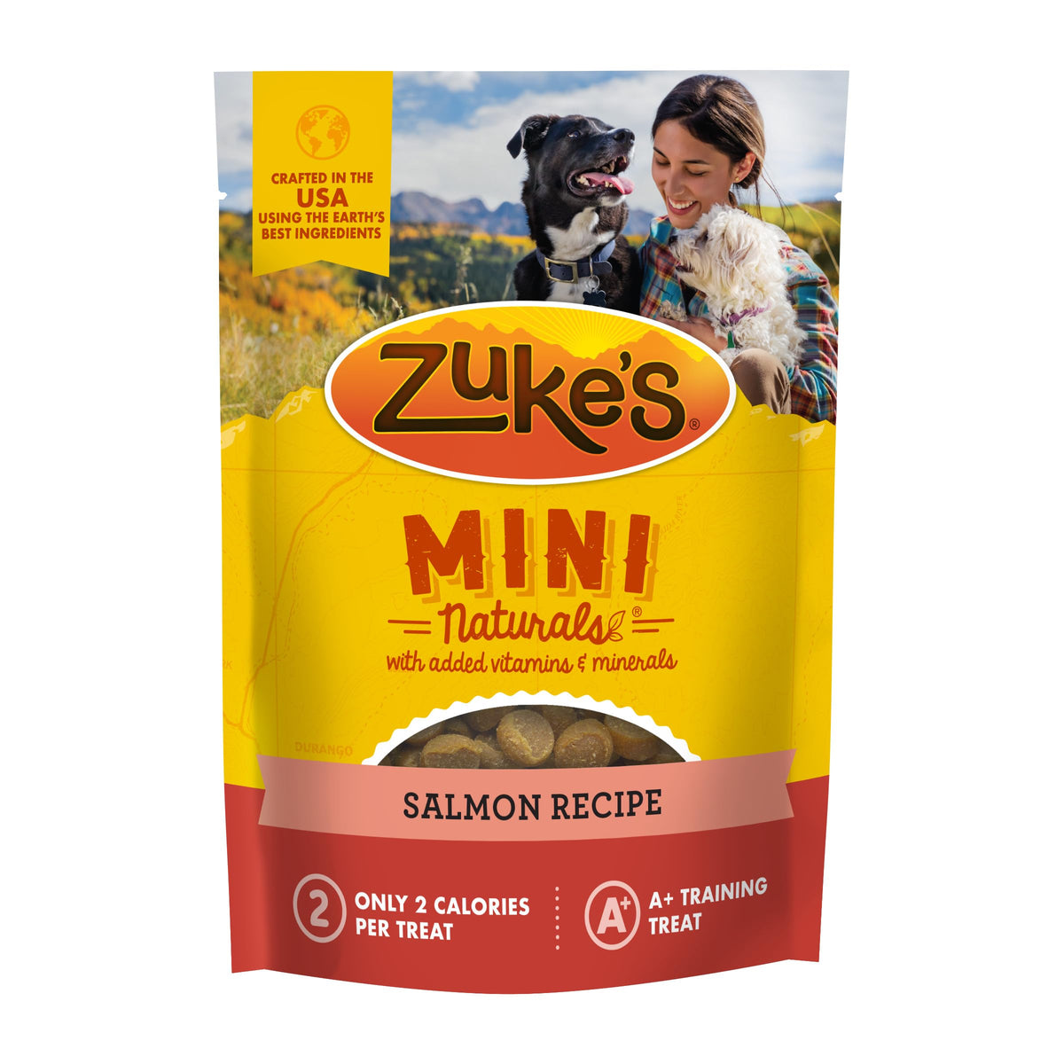 Zuke's Mini Naturals Dog Training Treats, Salmon Recipe, 16 oz Pouch
